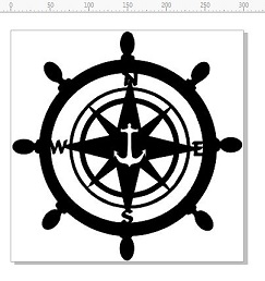 ships wheel,compass,nautical 150 x 150mm min buy 3